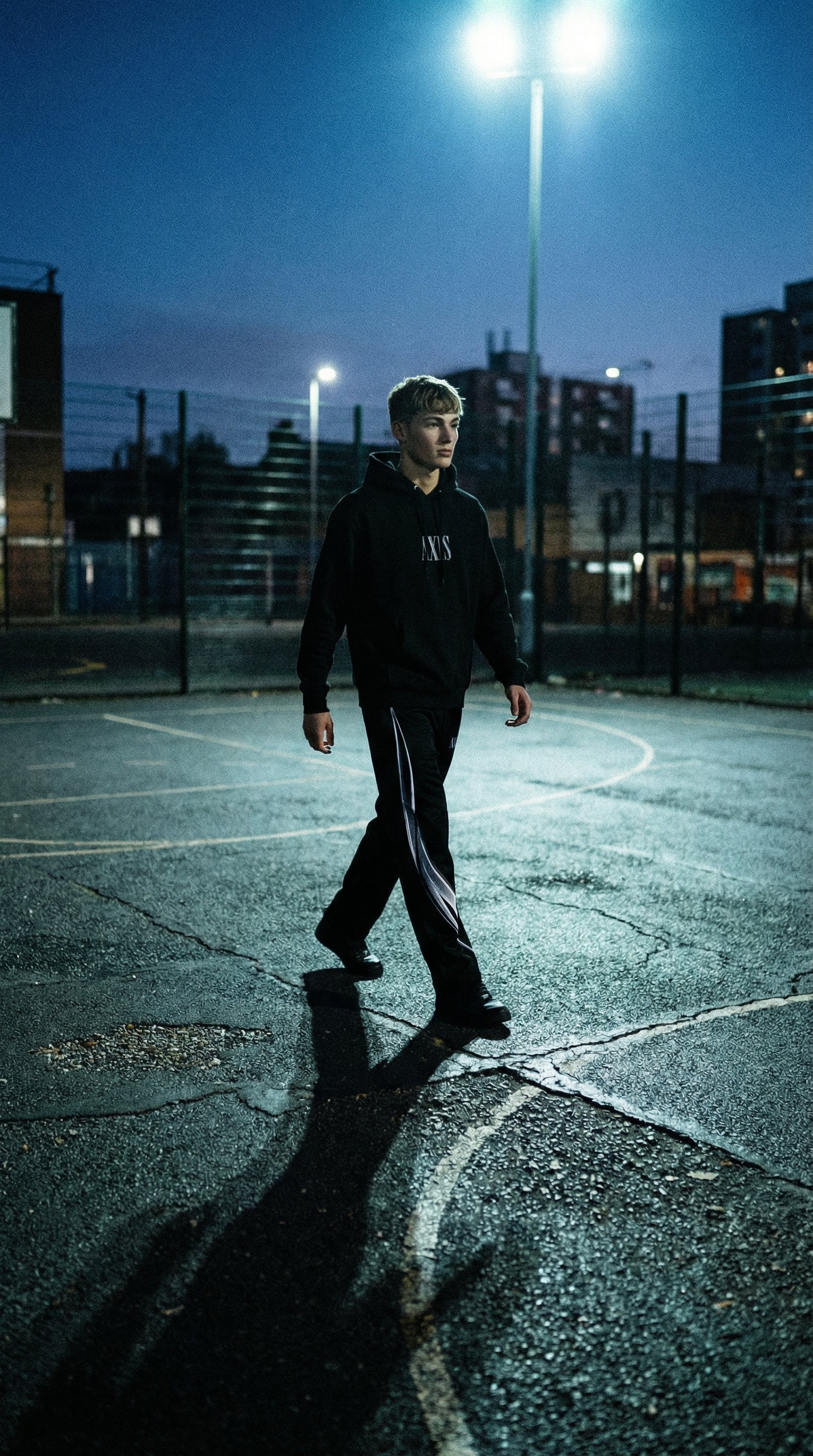 CALIBRATED STRIKE | AXIS Wide-Leg Reflective Joggers – Black